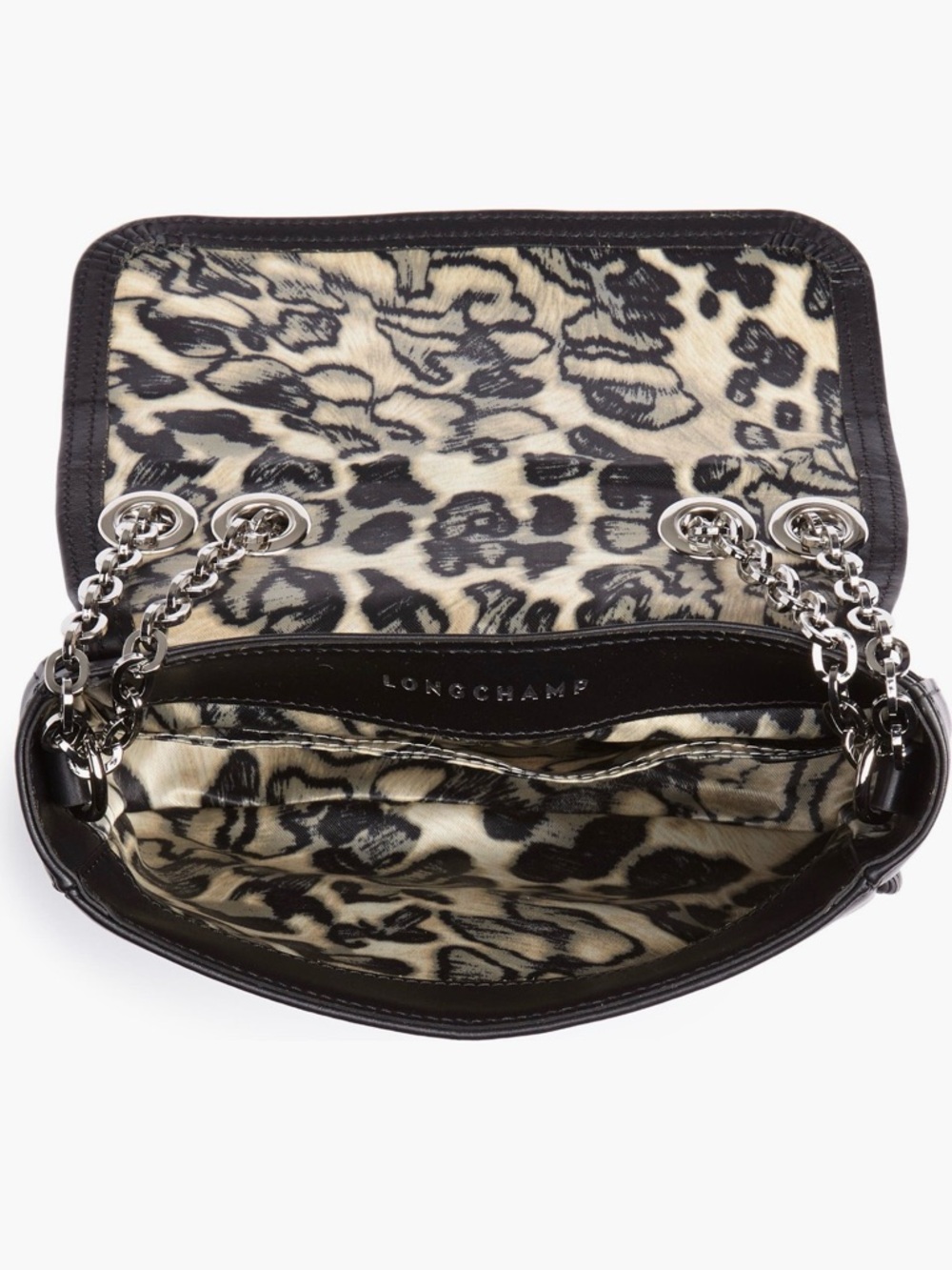 Longchamp Black Amazone Leather Crossbody Bag NWT - Picture 4 of 8